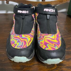 And1 Boys Size 5 Zip-top And hook and loop strap Colorful Shoes Non-marking